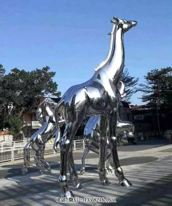 鏡面不銹鋼長(zhǎng)頸鹿雕塑 鏡面不銹鋼長(zhǎng)頸鹿雕塑