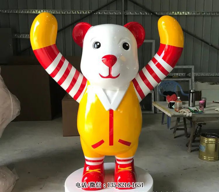 不銹鋼卡通熊雕塑 不銹鋼卡通熊雕塑