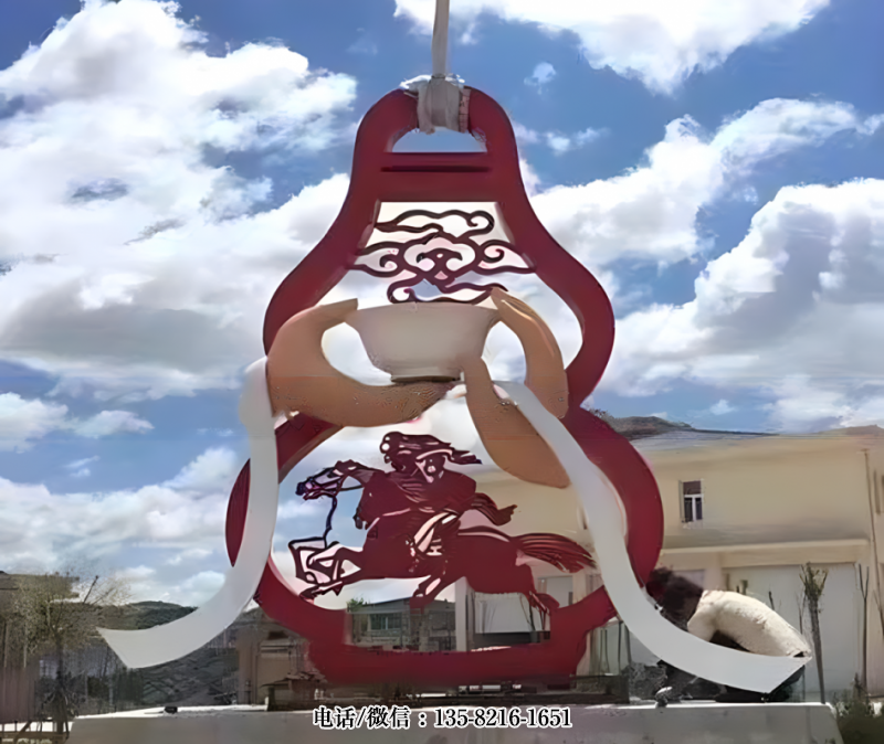 抽象不銹鋼葫蘆造型剪影景觀雕塑 抽象不銹鋼葫蘆造型剪影景觀雕塑
